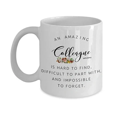 Image of MIPOMALL Leaving Gifts for Colleagues Boss Friends Men Women Teacher, Christmas Presents an Amazing Colleague Mugs Cups MG0033