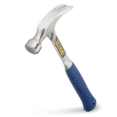 Image of Estwing E3/20SM 20oz Straight Claw Framing Hammer, Milled Face, Shock Reduction Face