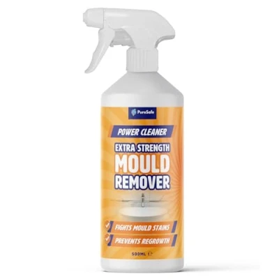 Image of PureSafe 500ml Mould Remover Spray Extra Strength Powerful, Fast Acting Anti Cleaner for Walls, Tiles, and Seals Long Lasting Black Mildew Stain Removal, Easy to Use
