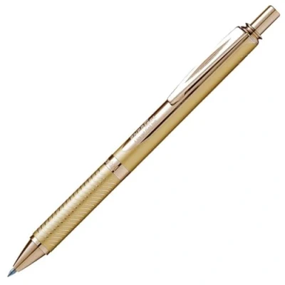 Image of Pentel BL407 a line Width, Liquid Gel Roller Sterling with Pressure Mechanism, 0.35 mm Gold