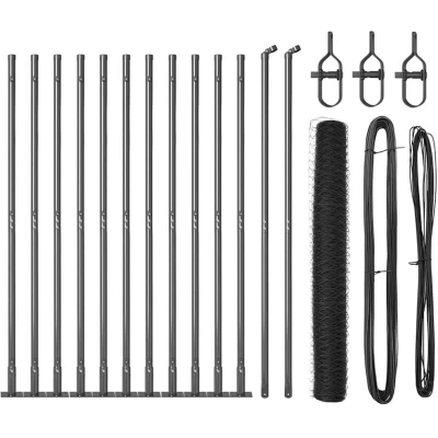 Image of vidaXL Fencing Set of 2 Grey Steel 25 x 1.2 m Durable