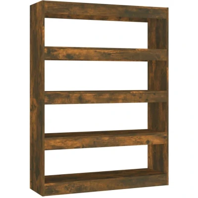 Image of vidaXL Book Cabinet/Room Divider Smoked Oak 100x30x135 cm
