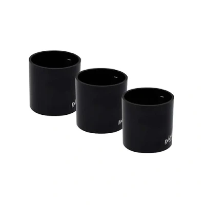 Image of KalaMitica Toothbrush Holder for Bathroom, Pen Desk, Cooking Spoon Magnetic Items to Save Space with Style 3 Cylinders Diameter 6 cm Black
