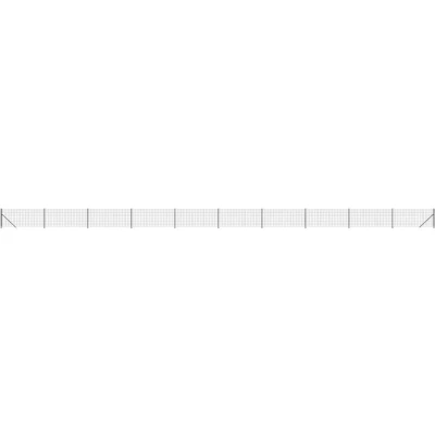 Image of vidaXL Wire Mesh Fence with Flange Anthracite 1x25 m