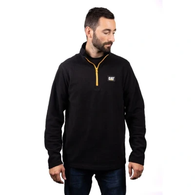Image of Caterpillar Microfleece Quartzip Adults Black Medium Mens