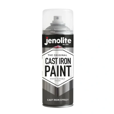 Image of JENOLITE Cast Iron Spray Paint 400ml Textured Effect Realistic Multi Surface Ideal For DIY Projects, Crafting, Ornaments, &amp; Much More