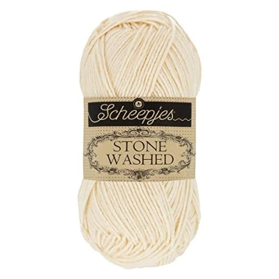 Image of Scheepjes 1664 821 Stone Washed Cotton Yarn, Pink Quartzite, 1 x 50 g