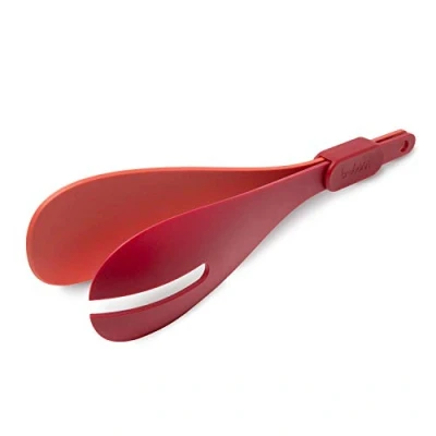 Image of Trebonn Twins Salad Server Cutlery Set consisting of Spoon and Fork. use Separately for mixing, together serving save space in the drawer.