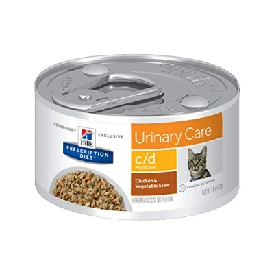 Image of Hills Prescription Diet Feline c/d Multicare Cat Food Chicken &amp; Veg Stews 24 x 82g