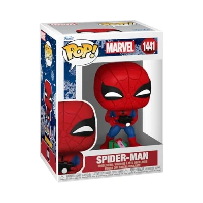 Image of Funko Pop! Marvel: Spiderman With Open Gift Spider Man Marvel Comics Collectable Vinyl Figure Idea Official Merchandise Toys for Kids &amp; Adults Comic Books Fans