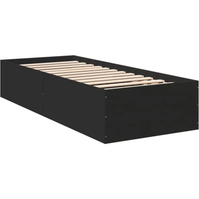 Image of vidaXL Bed Frame without Mattress Black 90x200 cm