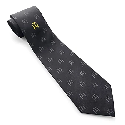 Image of THE MASONIC COLLECTION Polyester Woven Black Tie Royal Arch Chapter A Useful Gift Accessory For Freemason Men