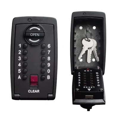Image of Defender Pro TEC Key Safe Police Preferred Specification Wall Mounted Outdoor Lock Box Push Button Combination Cabinet Waterproof Cover