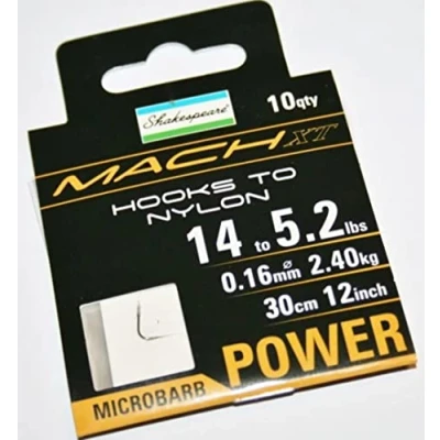Image of Shakespeare Mach XT Microbarb Hooks to Nylon sz 12