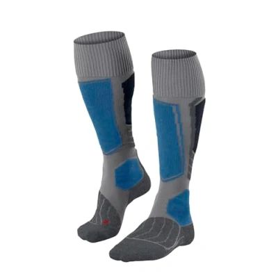 Image of FALKE Men&#039;s SK1 Comfort M KH Wool Silk Warm Thick 1 Pair Skiing Socks, Grey (Light 3400), 5.5 7.5