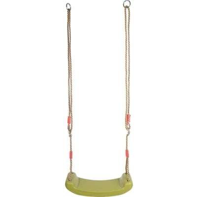 Image of Small Foot 10876 Heavenly Storm Children&#039;s Swing from 3 Years Weather Resistant Outdoor Toy, Green, Schaukel ca 42 x 17 10 cm, Seil Länge ca. 190 c