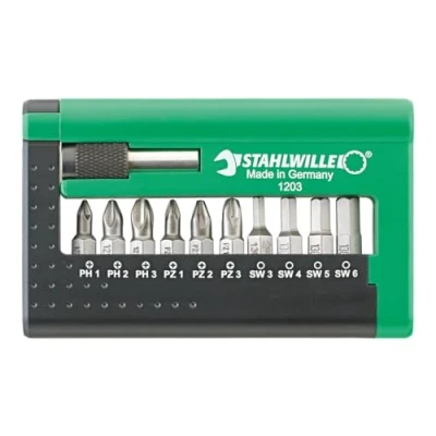 Image of STAHLWILLE 96080115 1203 Set for Electric Drilling Machines Bit Box