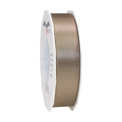 Image of C.E. Pattberg SATIN taupe gift ribbon, 27 yards for Wrapping Gifts, 1 inch width, Ribbon Decorating &amp; Crafting, Decorative every occasion