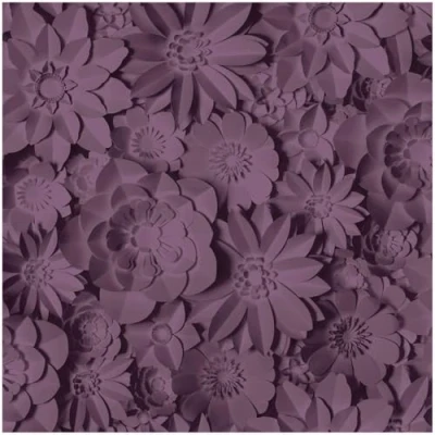 Image of Full Roll Floral Purple Dimensions Wallpaper Washable Peelable 10.05m x 53cm Feature Statement Wall Bedroom Living Room Contemporary Modern Versatile