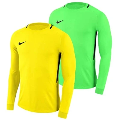Image of NIKE Men&#039;s Park Goalie Iii Jersey, Green Strike/Black/Black/Black, L UK