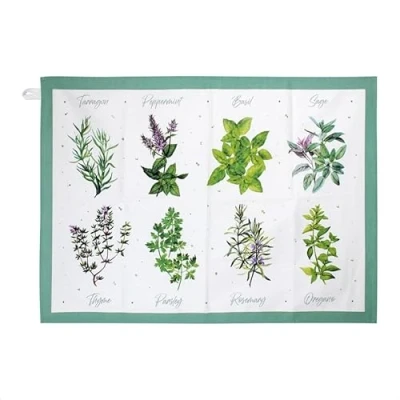 Image of The Leonardo Collection LP95074 Herb Garden Tea Towel, 70x50cm