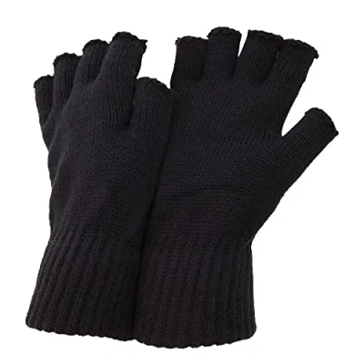 Image of HANDY GLOVE BLACK THERMAL FINGERLESS GLOVES