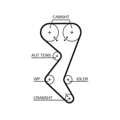 Image of 0816A1, 0816F4, 96372405, 9637240580, 96476100 Timing Belt GATES FleetRunner Micro V Stretch Fit 5528XS 153 1457mm 25,4mm PEUGEOT: 406 Coupe