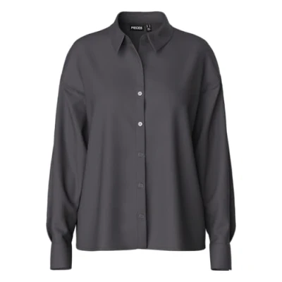 Image of PIECES Women&#039;s Pcfranan Ls Shirt Noos Bc Long Sleeve Blouse, Magnet, XL