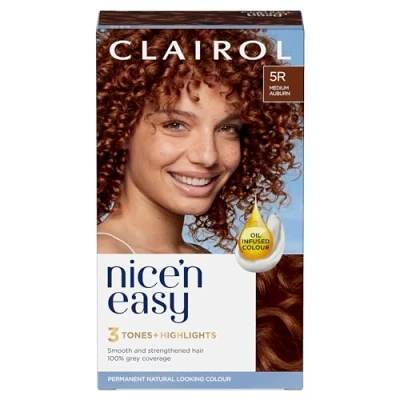 Image of Clairol Nice&#039;n Easy Crème, Natural Looking Oil Infused Permanent Hair Dye, 5R Medium Auburn