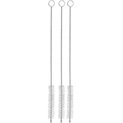 Image of WMF 6008979990 Baric Strohhalm Bürste 3 Stück, 20 cm Cleaning Drinking, Metal, Glass Straws, Milk Hose, Shisha Brush, 18/8 Stainless Steel