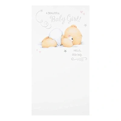 Image of Hallmark Forever Friends Baby Girl Card &#039;Little Lady&#039; Medium