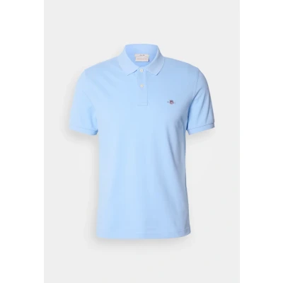 Image of GANT SLIM Shield Polo shirt, Men&#039;s, Size: Small, Hellblau