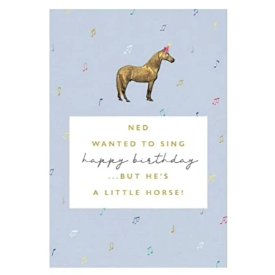 Image of the Art File Little Horse Happy Birthday Card Greeting Made in UK
