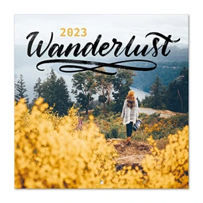 Image of Grupo Erik Wanderlust Wall Calendar 2023 12&#039; X FSC 12 Month Planner Square Family Travel + 4 Bonus Months