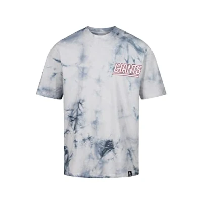 Image of Recovered New York Giants NFL Tie Dye Relaxed Oversized T Shirt Navy White