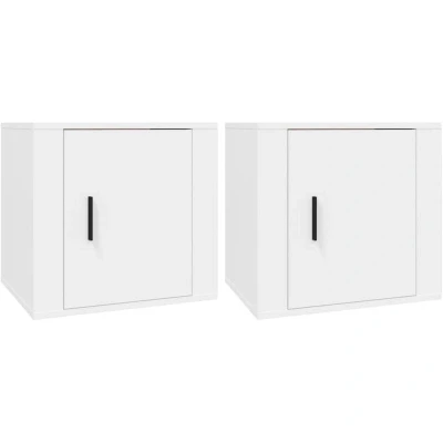 Image of vidaXL Bedside Cabinets 2 pcs White 50x39x47 cm