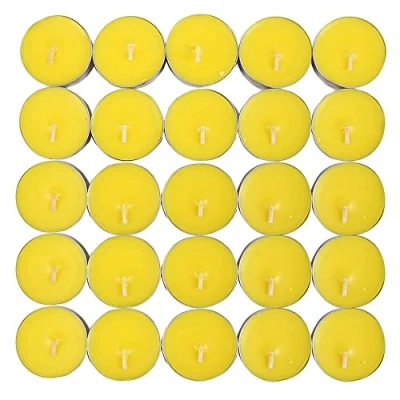 Image of 1ABOVE Citronella Tealight Candles Mosquito Fly Insect Repeller Pack of 25 (1)