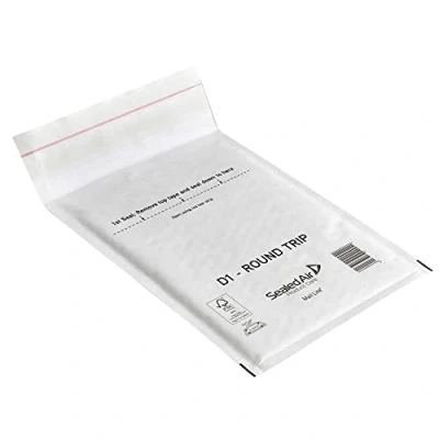 Image of Mail Lite Round Trip Padded Mailer D1 180x260mm White (Pack of 100)