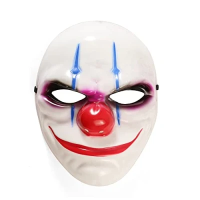 Image of Halloween Mask Clown Costume Adult Outfit Scary Spooky Horror Party Face Fancy Dress Cosplay For Men Women