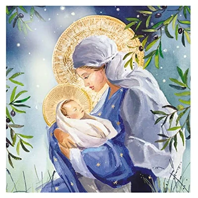 Image of Ling Design Pack of 6 Charity Christmas Cards &#039;Madonna and Child&#039; 1 Attractive Traditional