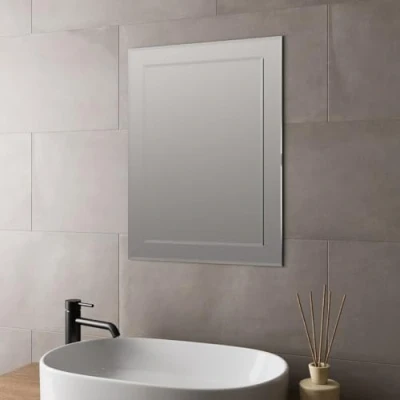 Image of Artis® 450 x 600mm Bathroom Mirror Frameless Vanity Mirrors Bevelled Edge Wall Mounted Mirrored, Rectangular