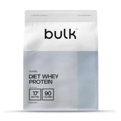 Image of Bulk Diet Whey Protein Powder Shake, With Green Tea &amp; Glucomannan, Vanilla, 500 g, 20 Servings, Packaging May Vary
