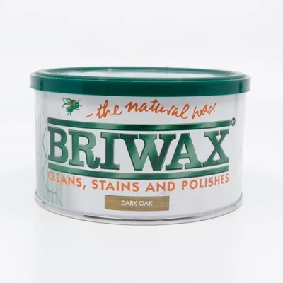 Image of Briwax Toulene Free Dark Oak Wax Polish 370g (Japanese Labelled Version) Same UK Product Inside Furniture Cleans, Stains and Polishes