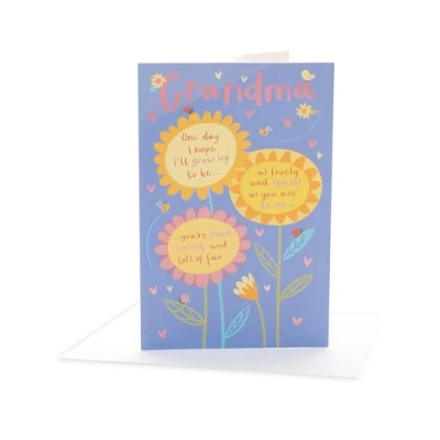 Image of UK Greetings Birthday Card for Grandma Poem Design