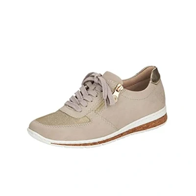Image of Rieker TIVA Womens Casual Sports Trainers 3.5 UK Cliff Light Gold