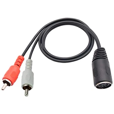 Image of zdyCGTime Din 7 Pin to RCA Extension Cable,2 Male Female Audio Adapter Cable,Compatible with Quad Stereo Systems.(0.5m)