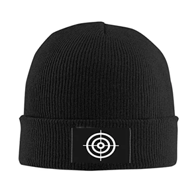Image of 385 Beanie Hat Bullseye Shooting Target Rings Adult Winter Hats Stretchable Women Knit Slouchy Cap Breathable Skull Cap, for Sleeping, Headwear, 56 62cm