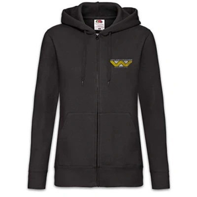 Image of Urban Backwoods Weyland Yutani Corp Women Zipper Hoodie Hooded Sweatshirt Black Size M