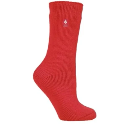 Image of HEAT HOLDERS Ladies Thermal Winter Warm Original Socks UK Size 4 8 (Red)