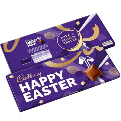 Image of Cadbury Dairy Milk Happy Easter Gift Chocolate Bar Extra Large 850g